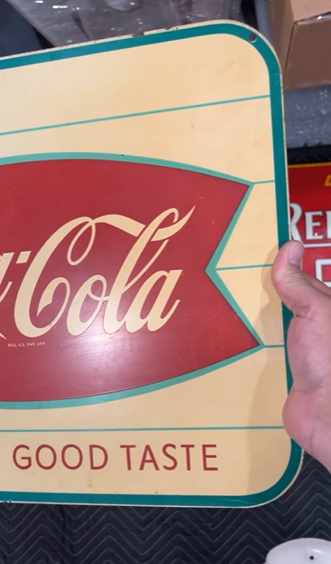 Coca-Cola Sign of Good Taste DST Flange Sign