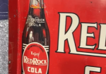 Drink Red Rock Cola DST Flange Sign with Vertical Bottle