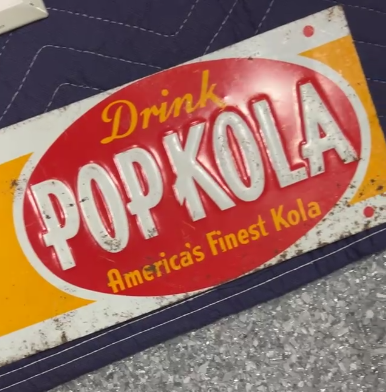 Pop Kola Drive In SST Embossed Sign