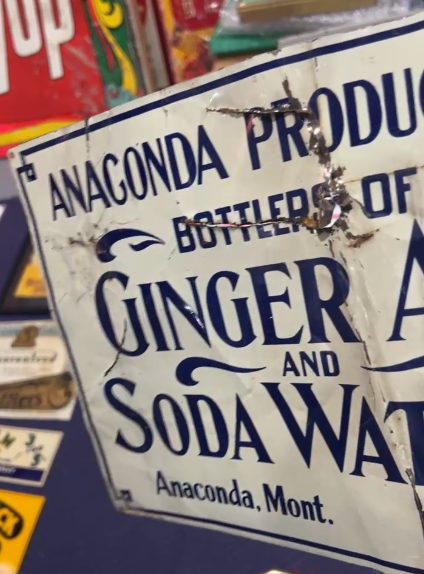 Anaconda Products Ginger Ale Soda Waters Montana SST Sign