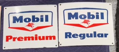 Mobil Gasoline Premium and Regular SSP Pump Plates