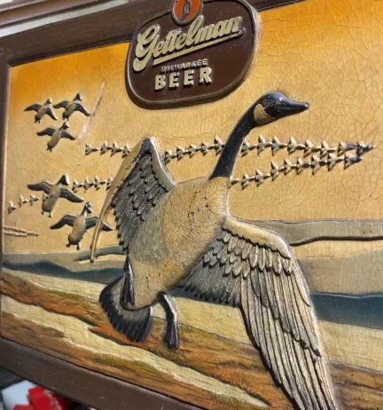 Gettelman Beer with Geese Composite Plastic Molded Sign