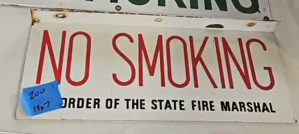 No Smoking by Order of the Fire Marshal DSP Flange Sign