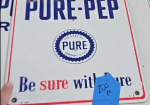 Two Pure-Pep Pure Oil Company SSP Pump Plates