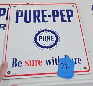 Two Pure-Pep Pure Oil Company SSP Pump Plates