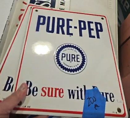 Two Pure-Pep Pure Oil Company SSP Pump Plates