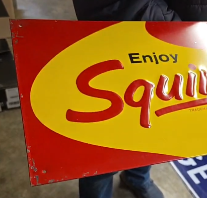 Squirt Never and After Thirst SST Embossed Sign