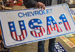 Chevrolet USA-1 Aluminum Embossed Sign