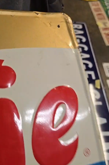 Frostie Root Beer Happiest Taste in Town SST Embossed Sign