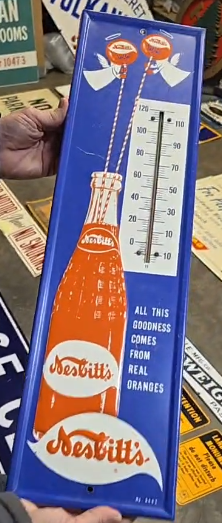 Nesbitt’s Orange Angels Embossed SST Tube Thermometer