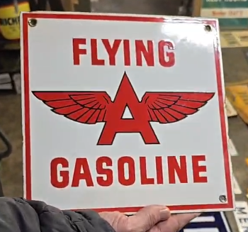 Flying A Gasoline SSP Pump Plate