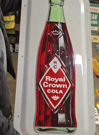 Royal Crown Cola RC Convex SST Bottle Sign