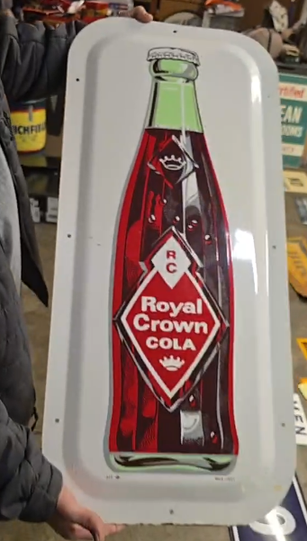 Royal Crown Cola RC Convex SST Bottle Sign
