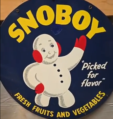 Snoboy Fresh Fruits and Vegetables SSP Round Truck Door Sign