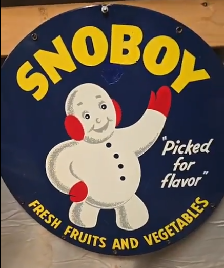 Snoboy Fresh Fruits and Vegetables SSP Round Truck Door Sign