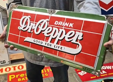 Dr Pepper Good for Life Red Bricks SSP Sign