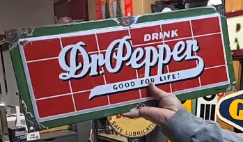 Dr Pepper Good for Life Red Bricks SSP Sign