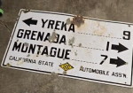 Yreka Grenada Montague California State Automobile Association SSP Directional Sign