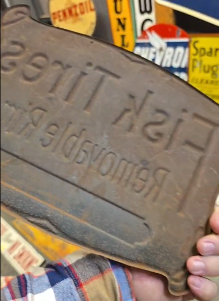 Fisk Tires Removable Rims the Ideal Equipment SST Embossed Sign