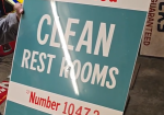 Phillips 66 Petroleum Flying A Transitional Clean Rest Room DST Sign