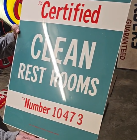 Phillips 66 Petroleum Flying A Transitional Clean Rest Room DST Sign