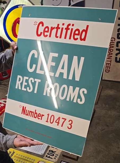 Phillips 66 Petroleum Flying A Transitional Clean Rest Room DST Sign