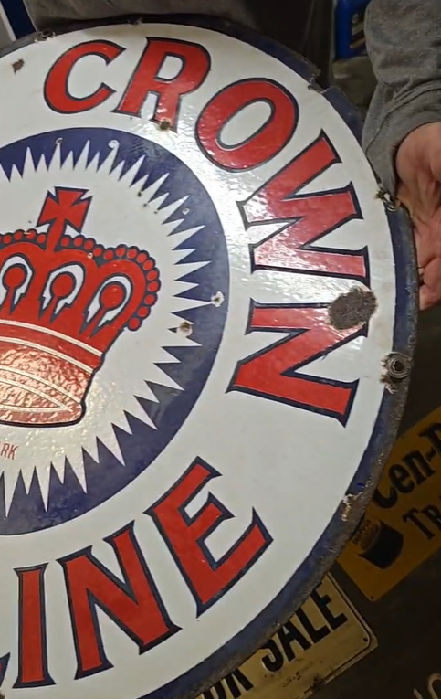 Red Crown Gasoline DSP Sign