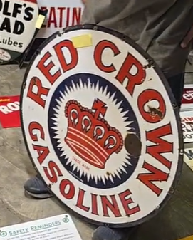 Red Crown Gasoline DSP Sign