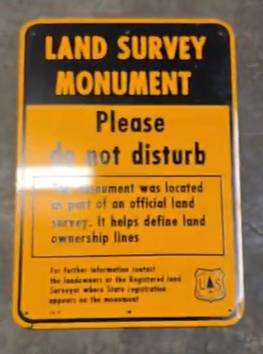 United States Forest Service Land Survey Monument Please Do Not Disturb SST Sign