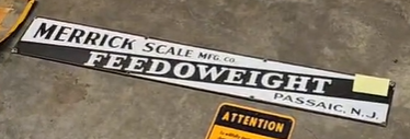 Merrick Scale Feedoweight Passaic NJ SSP Sign