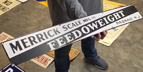 Merrick Scale Feedoweight Passaic NJ SSP Sign