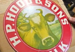 H. P. Hood & Sons Milk Cardboard Double Sided Sign