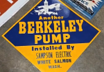 Berkeley Pump Sampson Electric White Salmon Washington SST Embossed Sign