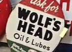 Wolf’s Head Oil and Lubes Pure Pennsylvania DST Flange Sign