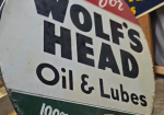 Wolf’s Head Oil and Lubes Pure Pennsylvania DST Flange Sign