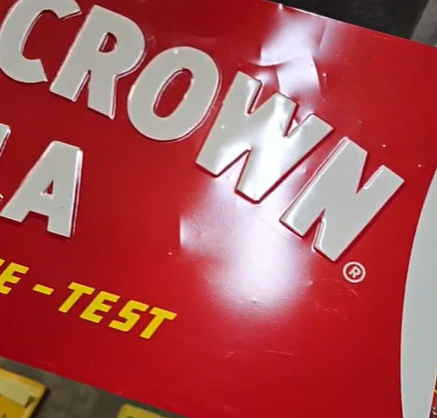 Royal Crown Cola RC Best by Taste Test SST Embossed Sign