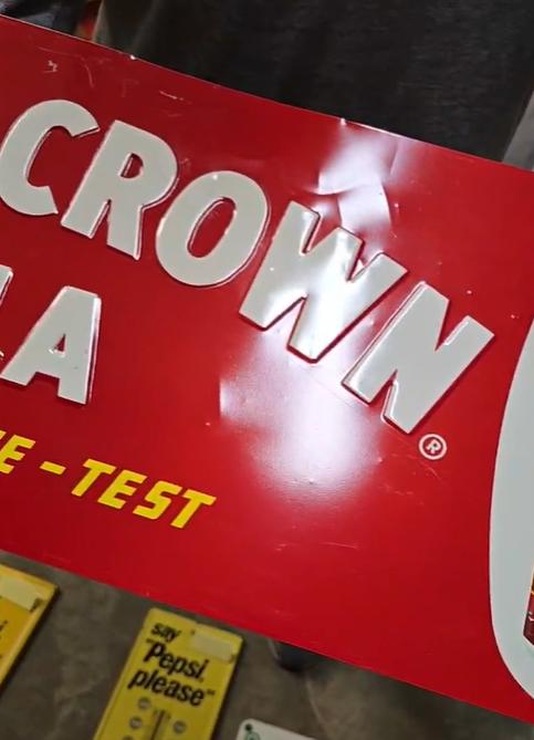 Royal Crown Cola RC Best by Taste Test SST Embossed Sign
