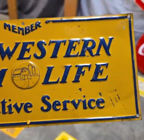 Western Farm Life Protective Service SST Embossed Sign