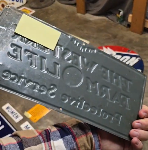 Western Farm Life Protective Service SST Embossed Sign