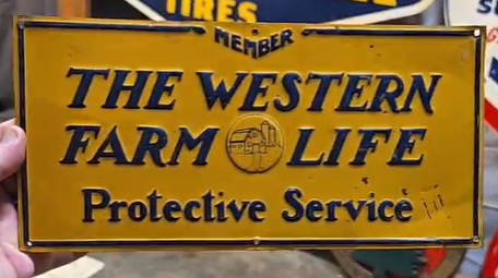 Western Farm Life Protective Service SST Embossed Sign