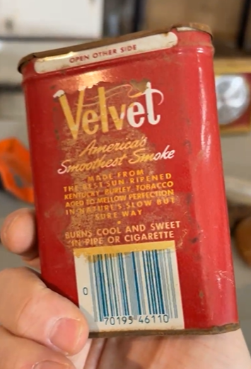 Velvet Pipe and Cigarette Tobacco SST Can