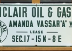 Sinclair Oil & Gas Amanda Vassar Well Lease SSP Sign Jail Bar Logo