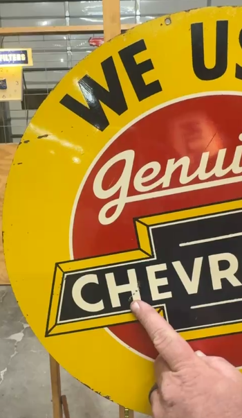 We Use Genuine Chevrolet Parts DST Flange Sign