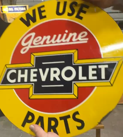 We Use Genuine Chevrolet Parts DST Flange Sign