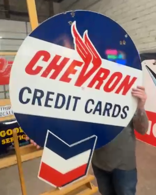 Chevron Credit Cards DSP Swinger Sign