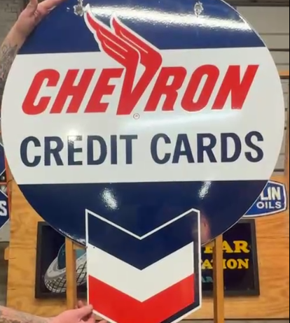 Chevron Credit Cards DSP Swinger Sign