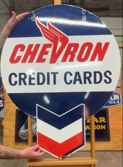 Chevron Credit Cards DSP Swinger Sign