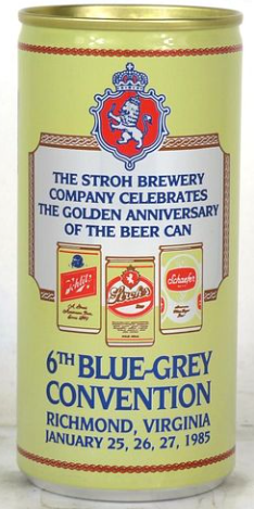 1985 Blue-Grey #6 12oz Flat Top Can Detroit Michigan