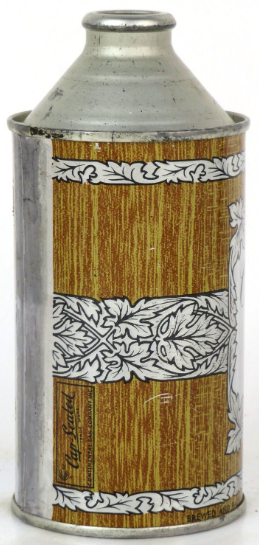 1952 Canadian Ace Beer “Peli-Can” 12oz 156-13 High Profile Cone Top Can Chicago Illinois