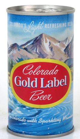 1970 Colorado Gold Label Beer 12oz T69-29.2 Ring Top Can Pueblo Colorado